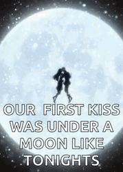 First Kiss Under The Moon GIF