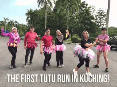 First Tutu Run In Kuching Malaysia GIF