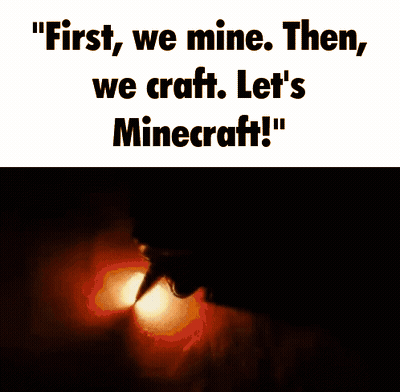 First We Mine Then We Craft Let's Minecraft GIF