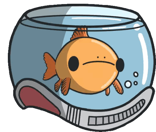 Fish In Fish Bowl Sticker