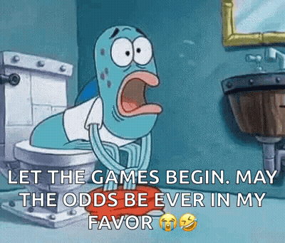 Fish On Toilet Let The Games Begin GIF