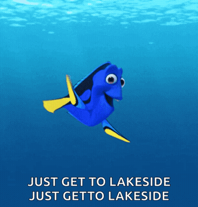 Fish Saying Just Get To Lakeside GIF