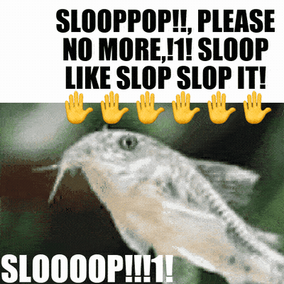 Fish Saying Slooppop Please No More GIF