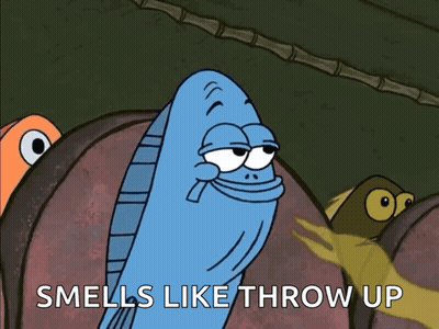Fish Saying Smells Like Throw Up GIF
