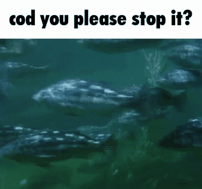 Fish Swimming With Cod You Please Stop It