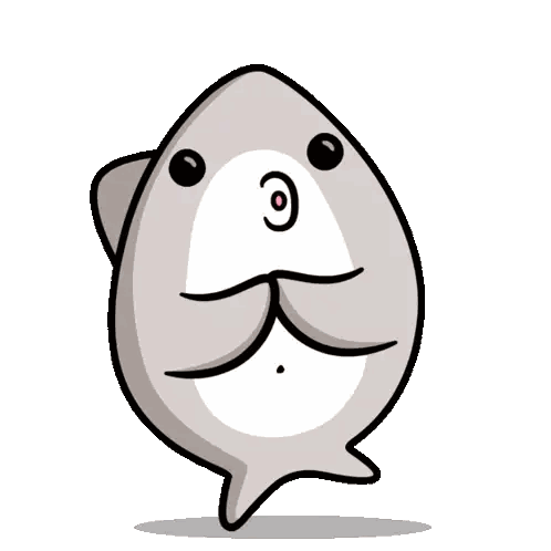 Fish With Circle Face Sticker