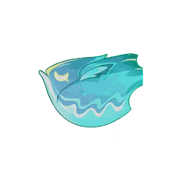 Fish With Crescent Moon On Head Sticker