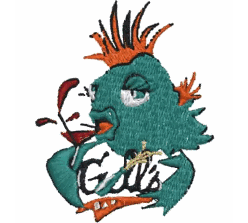 Fish With Mohawk Holding Martini Sticker