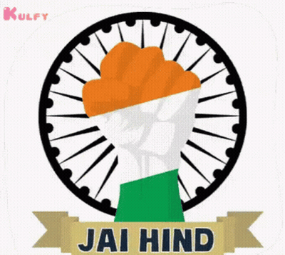 Fist In Indian Flag Colors Jai Hind GIF