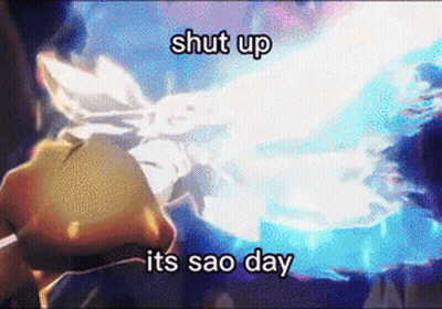 Fist Saying Shut Up Its Sao Day GIF