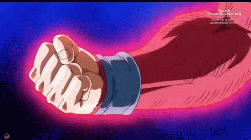 Fist Saying Super Dragon Ball Heroes On Purple GIF