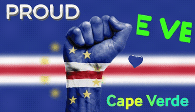 Fist With Cape Verde Flag And Words Proud E Ve Cape Verde GIF