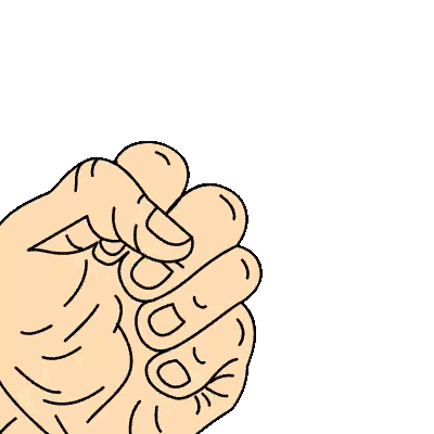 Fist With R And K Letters Sticker