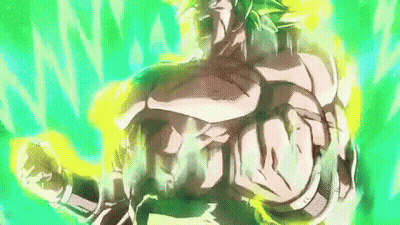 Fist With Yellow Light On Green Background GIF