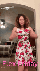 Fit Woman Flex Her Muscles GIF