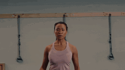 Fit Woman Lunge Workout GIF
