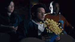 Fiunny Patrick Mahomes Spilling His Popcorns GIF