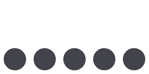 Five Black Circles In A Row Sticker