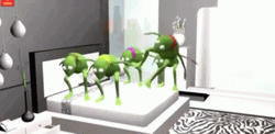 Five Kermit Dancing GIF