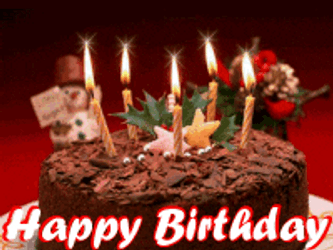 Five Lighting Candle Cake Happy Birthday GIF