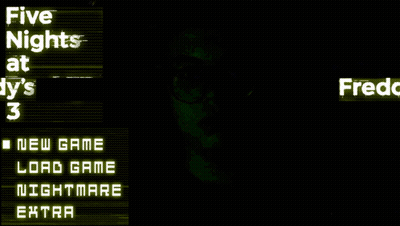 Five Nights At Freddy's 3 New Game Load Game And Nightmare Extra GIF