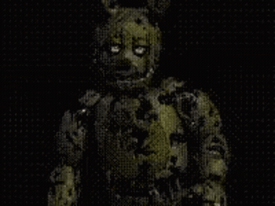 Five Nights At Freddy's Character Standing In Dark Room GIF