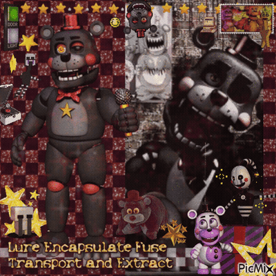 Five Nights At Freddy's Collage Lure Encapsulate Fuse Transport Extract GIF
