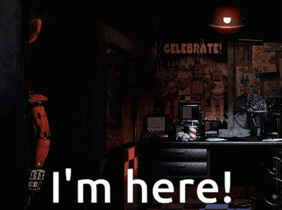 Five Nights At Freddy's Foxy Says I'm Here Celebrate GIF