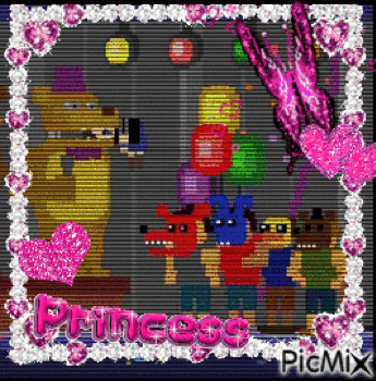 Five Nights At Freddy's With Princess GIF