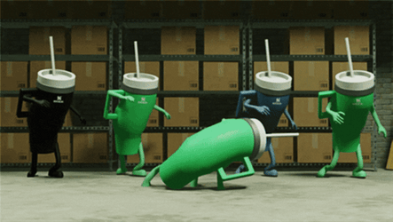 Five Stanley Tumbler Dancing GIF
