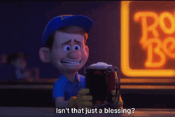 Fix It Felix Drinking Beer GIF