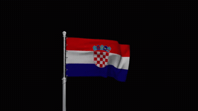 Flag Of Croatia Waving In Wind GIF