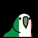 Flag Of Italy Party Parrot Waving Its Head