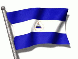 Flag Of Nicaragua On Pole GIF