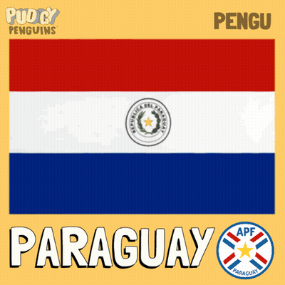 Flag Of Paraguay On Penguin Poster GIF