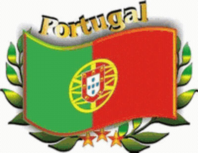 Flag Of Portugal With Laurel Wreaths And Stars GIF