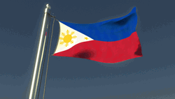 Flag Of The Philippines Waving In Air GIF