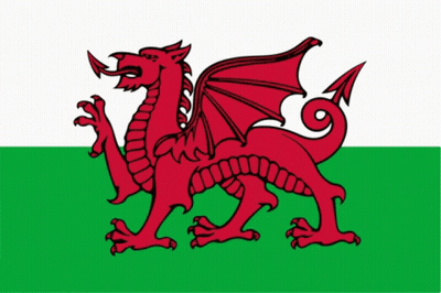 Flag Of Wales With Red Dragon GIF