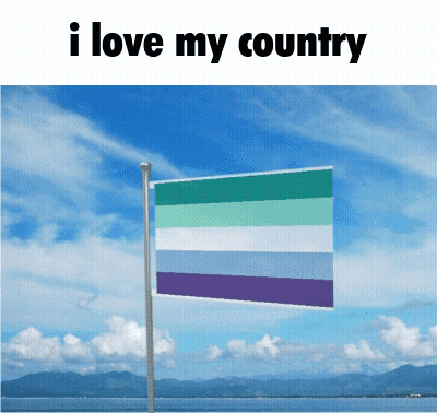 Flag On Pole I Love My Country GIF