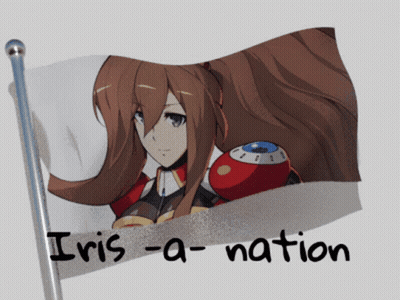 Flag Saying Iris-A-Nation With Girl GIF