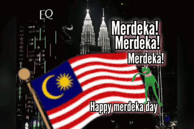 Flag Saying Merdeka Merdeka Merdeka Happy Merdeka Day GIF