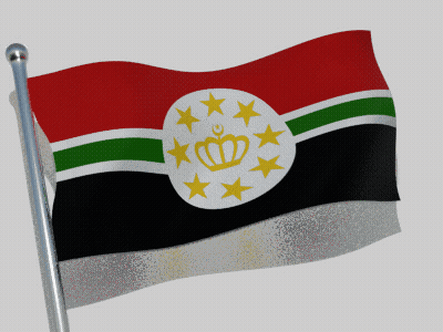 Flag With Crown Flying GIF