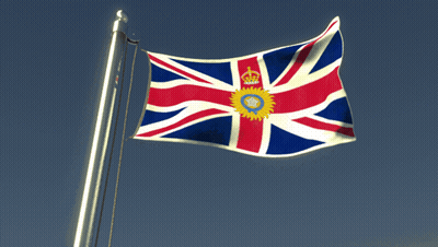 Flag With Crown GIF