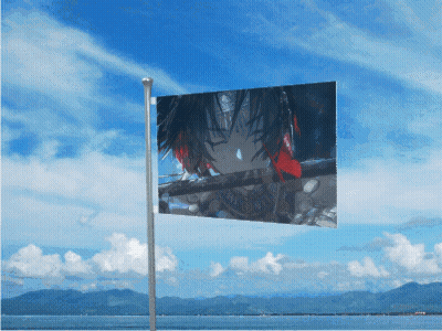 Flag With Girl Picture Flying GIF
