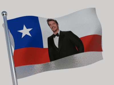 Flag With Man In Tuxedo And Bow Tie GIF