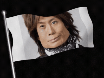 Flag With Man's Face GIF