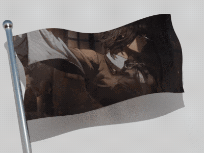 Flag With Person's Image GIF