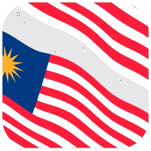 Flag With Red White Blue And Yellow Star Sticker