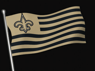 Flag With Saints Logo Waving GIF