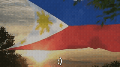 Flag With Smiley Face Flying In Wind GIF